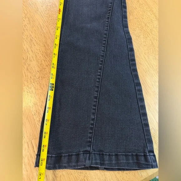 Banjara Super Flare Bell Bottom Jeans, Size 3/25 Cotton Rayon Blend Dark Blue - Picture 8 of 9